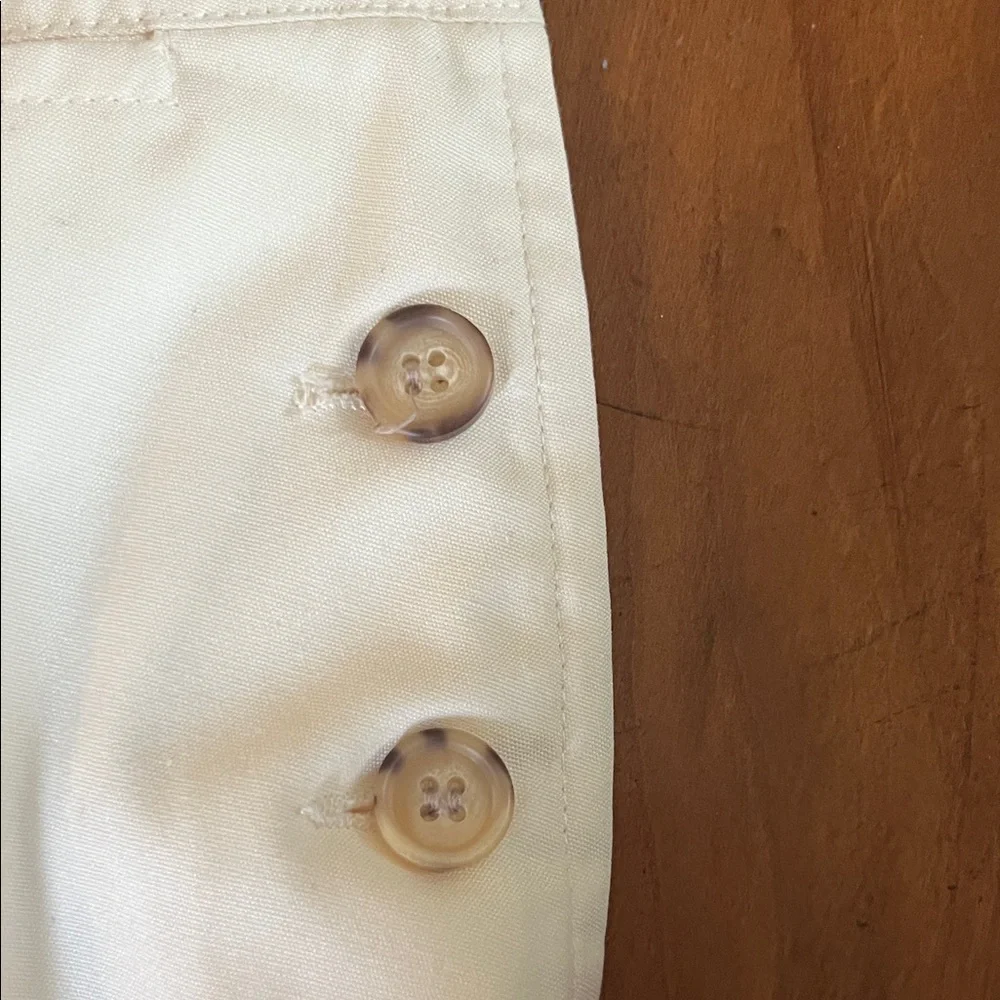 Elegant Cream Button-Detail Maxi Skirt